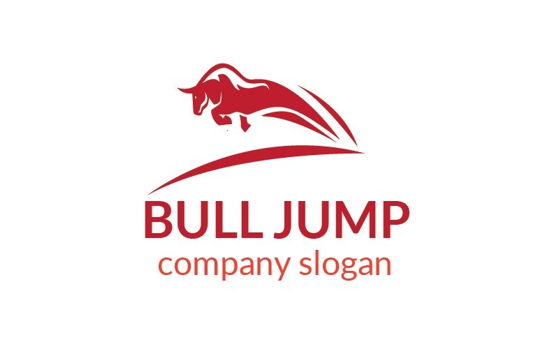 Modelo de logotipo do Bull Jumping