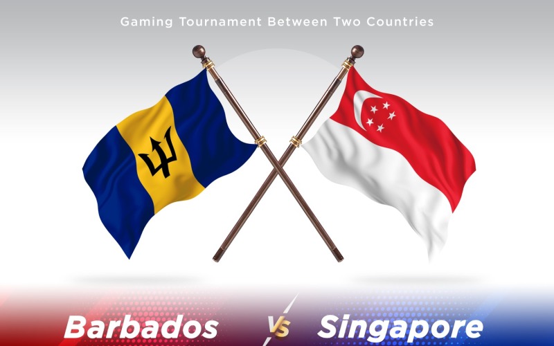 Barbados contro Singapore Two Flags