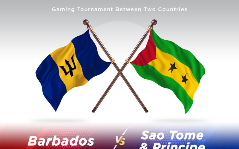 Barbados kontra Sao Tomé och Principe Two Flags