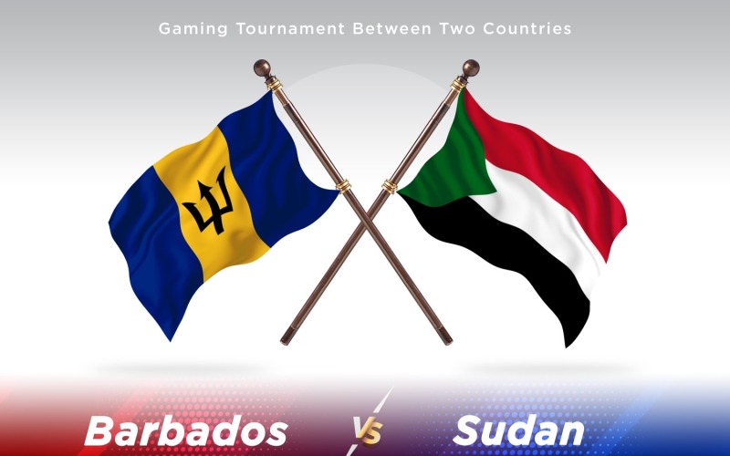Barbados kontra Sudan två flaggor