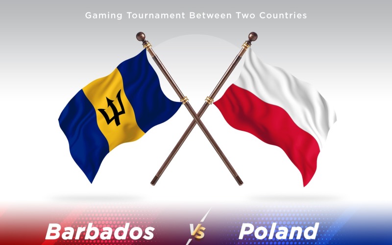 Barbados versus Poland Two Flags