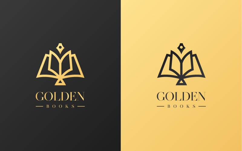 Libro d'oro Logo Icon Design Concept