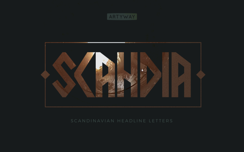 Scandia Nagłówek i logo Czcionka