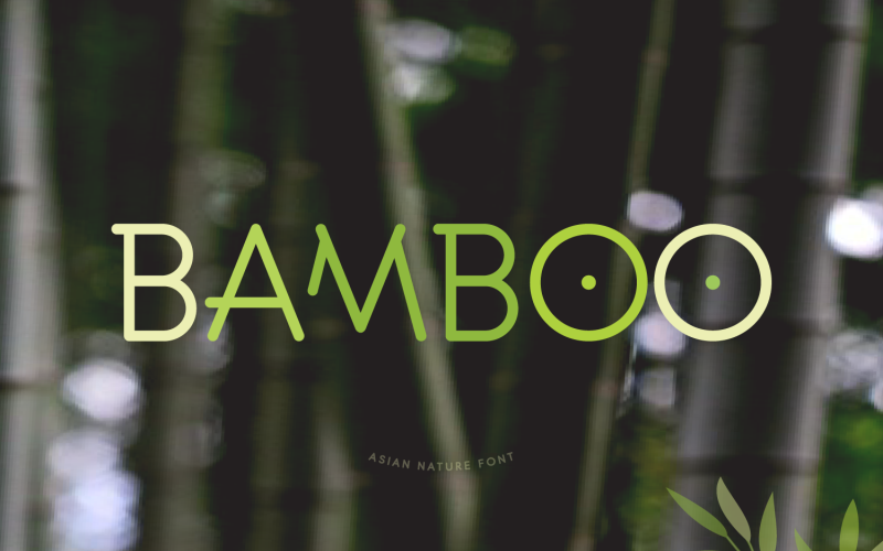 Bamboe kop en logo lettertype