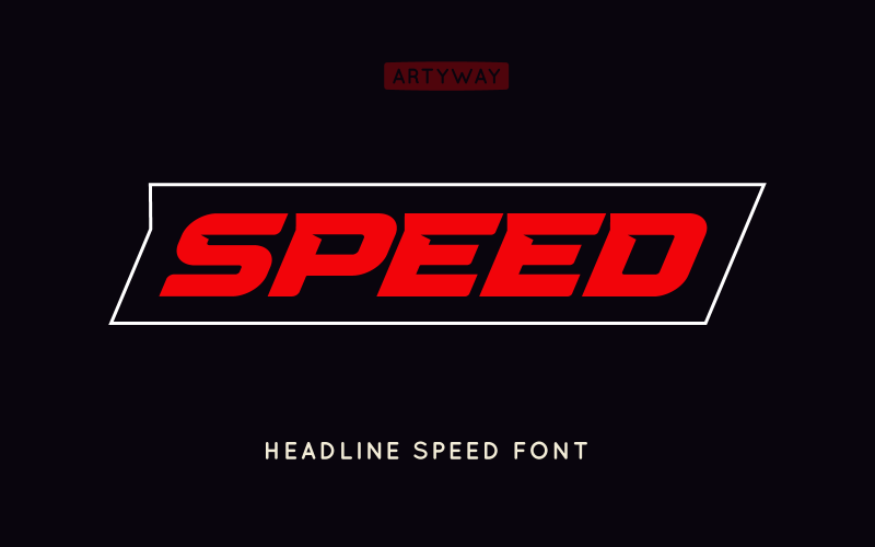 Czcionka nagłówka i logo prędkości