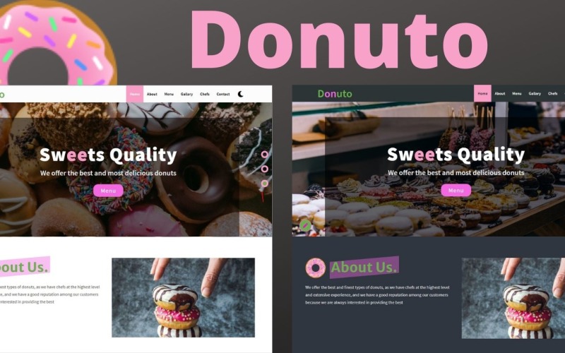 Donuto - Donuts Restaurant Landing Page Template
