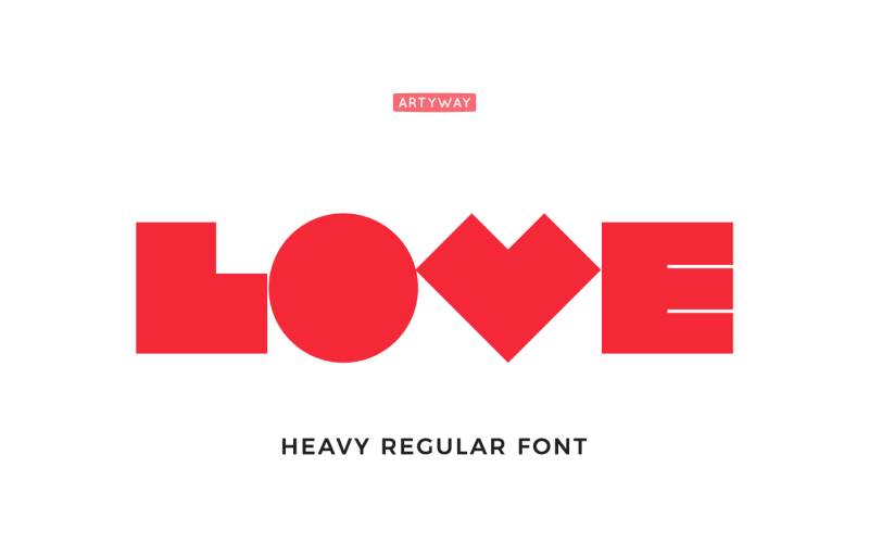 Fonte do amor do robô para título e logotipo incomuns