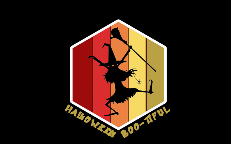 Modèle de conception de tshirt de fête d'Halloween de danse de sorcière
