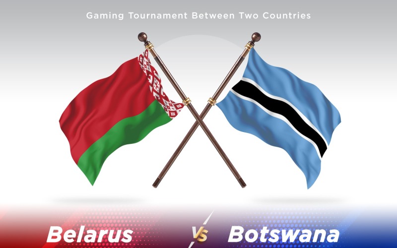 Bělorusko versus Botswana dvě vlajky