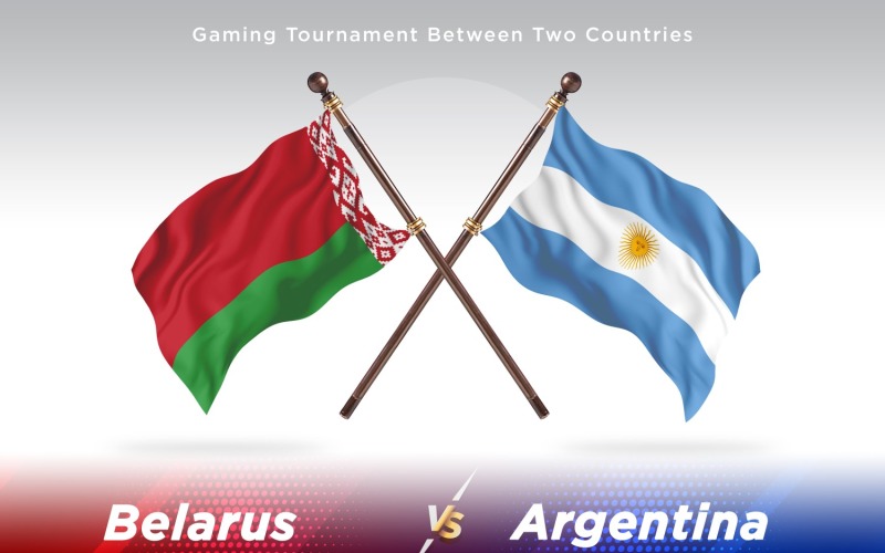 Biélorussie contre Argentine deux drapeaux
