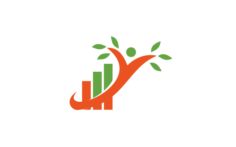 Logotipo de crecimiento de negocio financiero de impuestos contables
