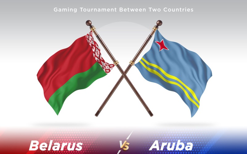 Vitryssland kontra Aruba två flaggor