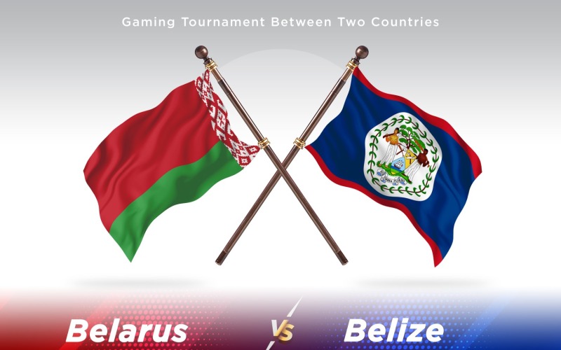 Vitryssland kontra Belize två flaggor