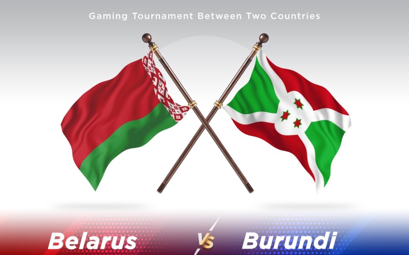 Vitryssland kontra Burundi två flaggor
