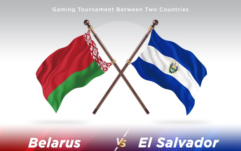 Vitryssland kontra el Salvador Två flaggor