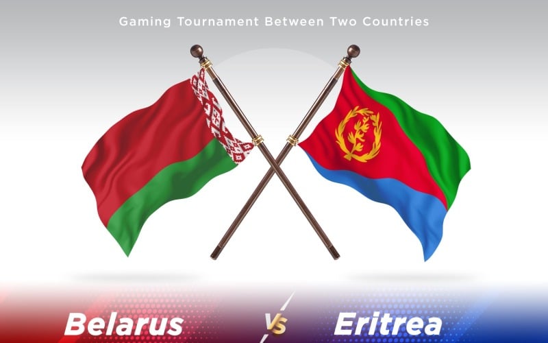 Vitryssland kontra Eritrea Två flaggor