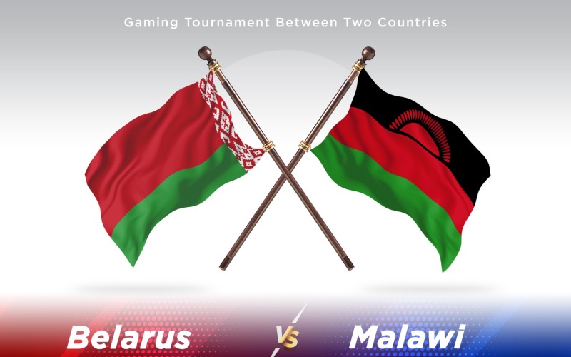 Bělorusko versus Malawi dvě vlajky