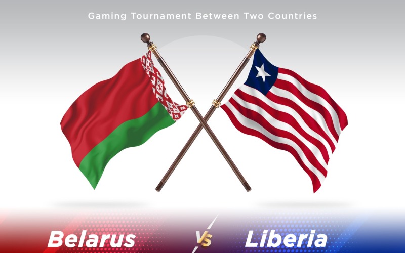 Bielorrusia contra Liberia dos banderas