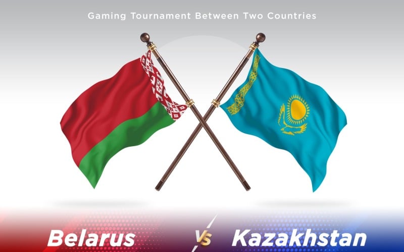 Bielorussia contro Kazakistan Two Flags
