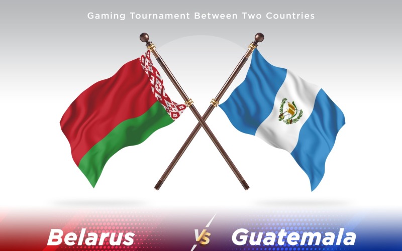 Vitryssland kontra Guatemala två flaggor