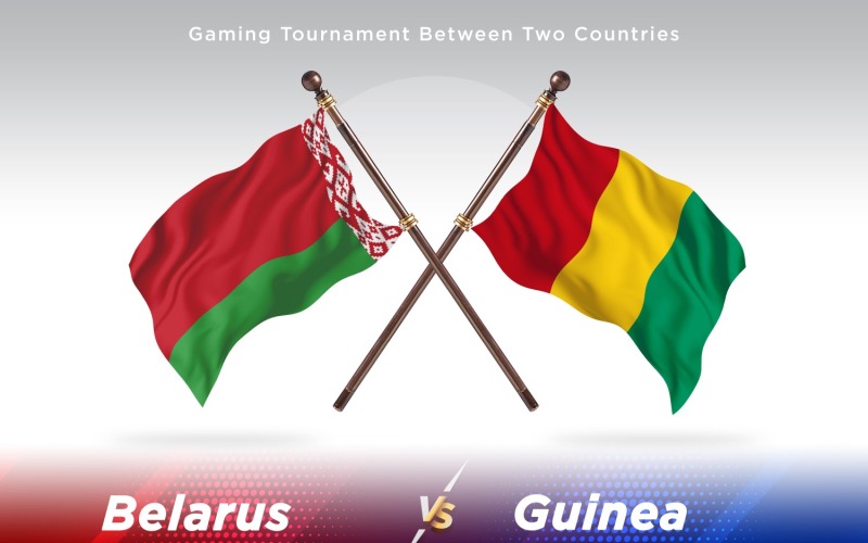 Vitryssland kontra guinea Två flaggor