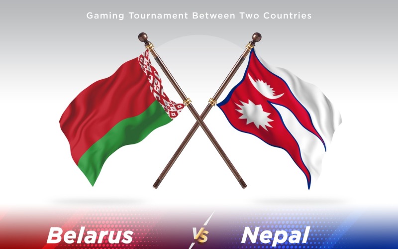 Weißrussland gegen Nepal Zwei Flaggen