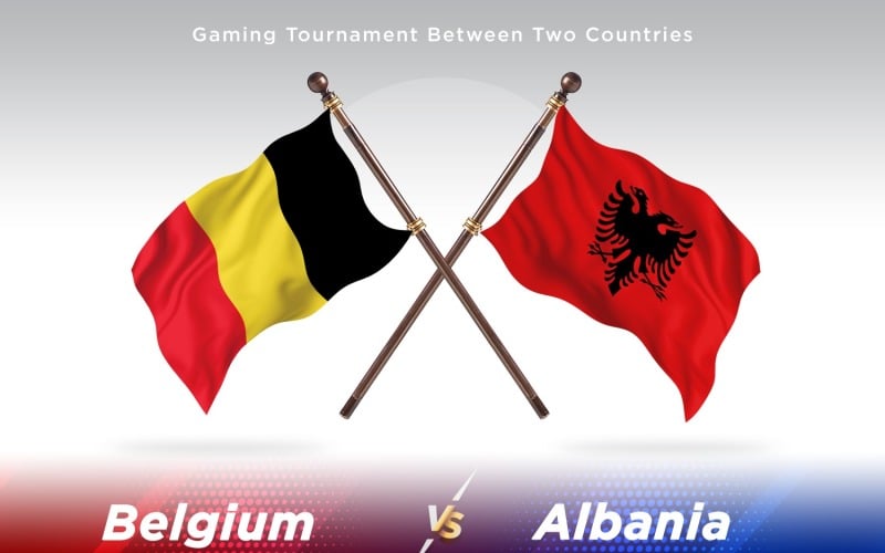 Бельгия против Албании два флага