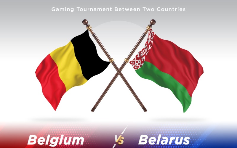 Bélgica contra Bielorrusia dos banderas