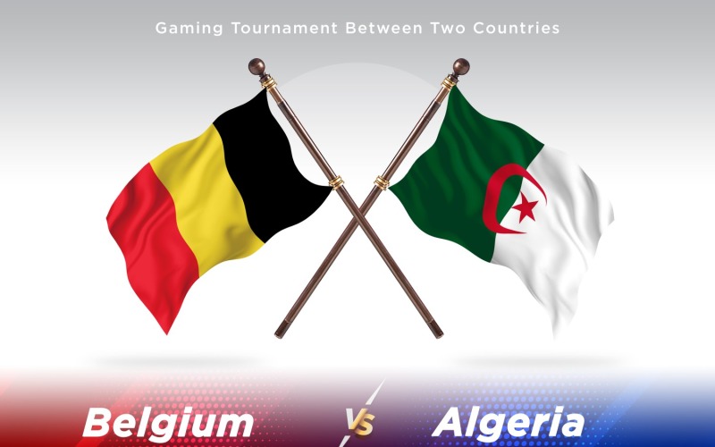 Belgien gegen Algerien Two Flags