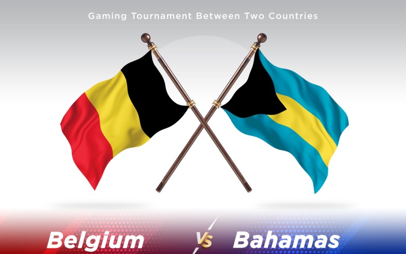 Belgien kontra Bahamas två flaggor