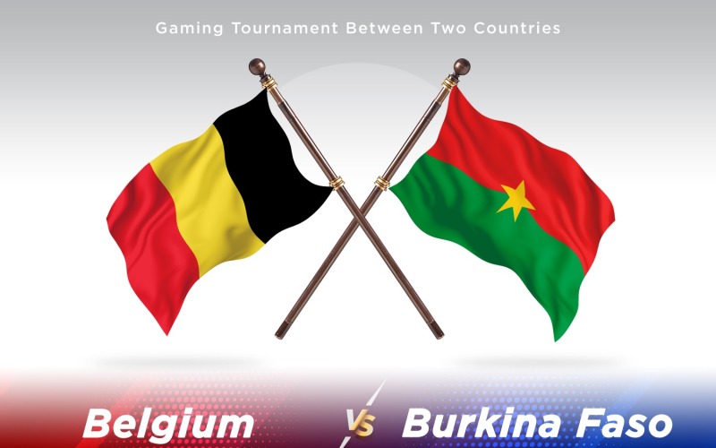 Belgien kontra Burkina Faso Två flaggor