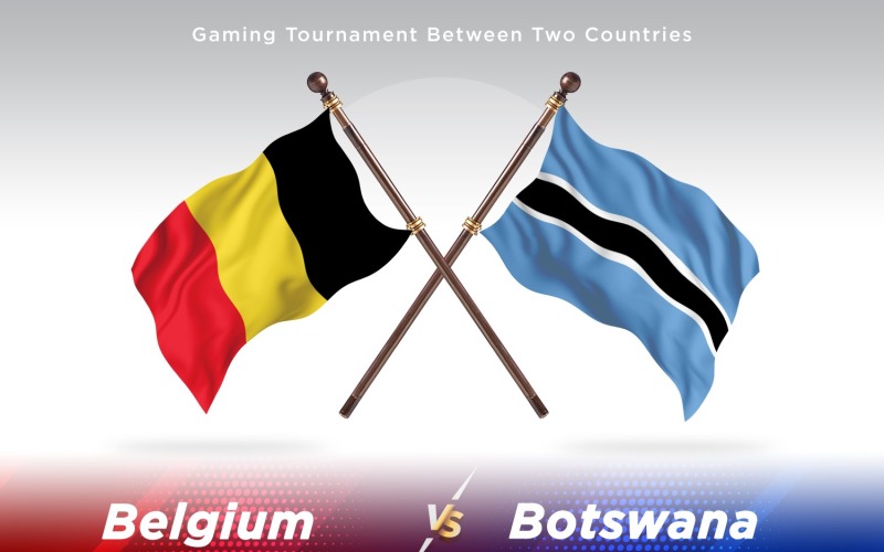 Belgio contro Botswana Two Flags