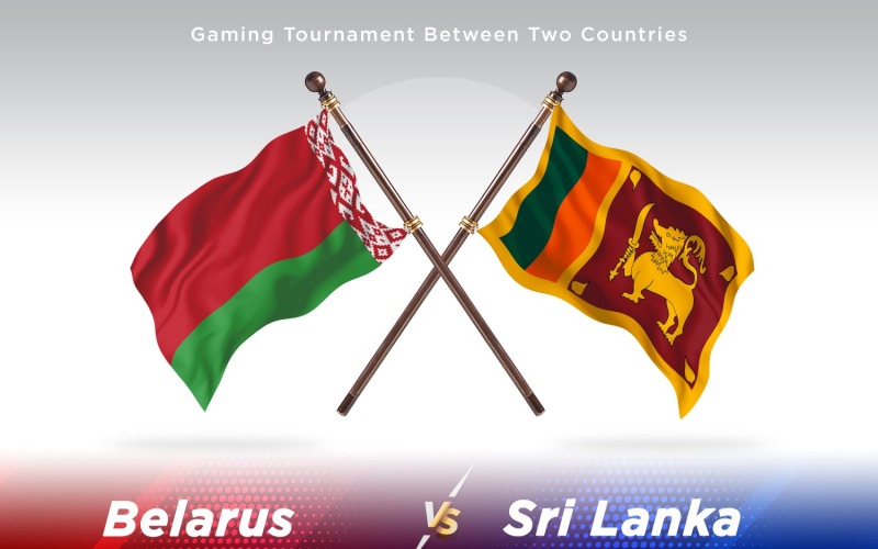 Bielorrusia contra Sri Lanka dos banderas