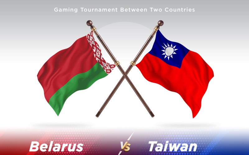 Biélorussie contre Taiwan deux drapeaux