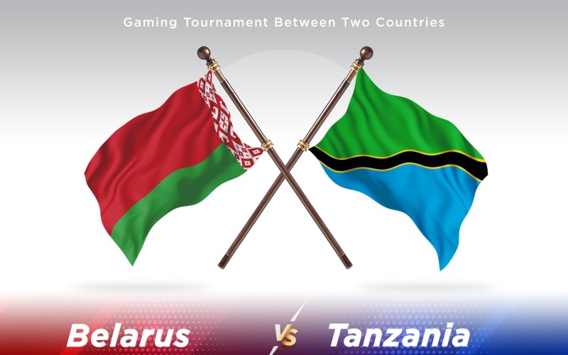 Vitryssland kontra Tanzania Två flaggor