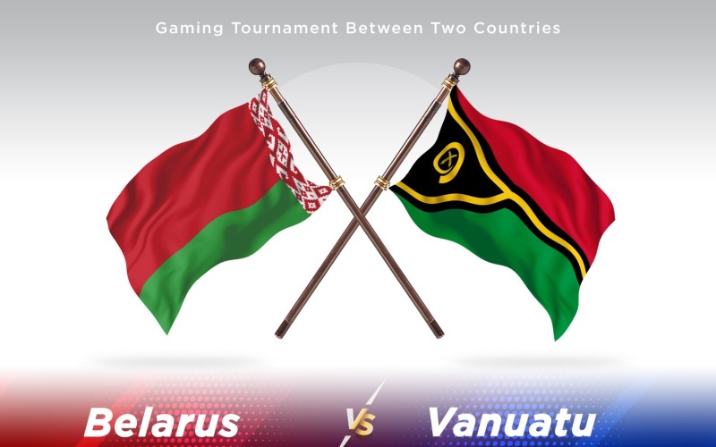 Vitryssland kontra Vanuatu två flaggor