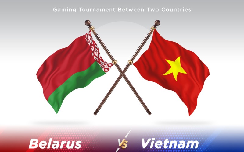 Vitryssland kontra Vietnam två flaggor