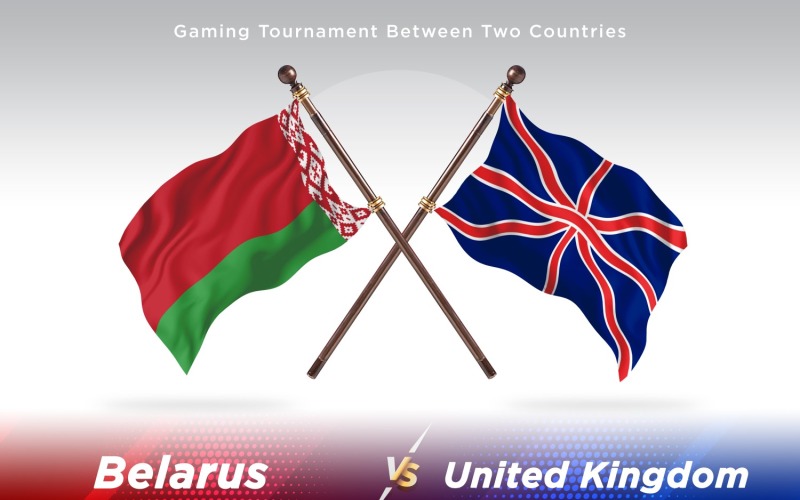 Wit-Rusland versus het Verenigd Koninkrijk Two Flags