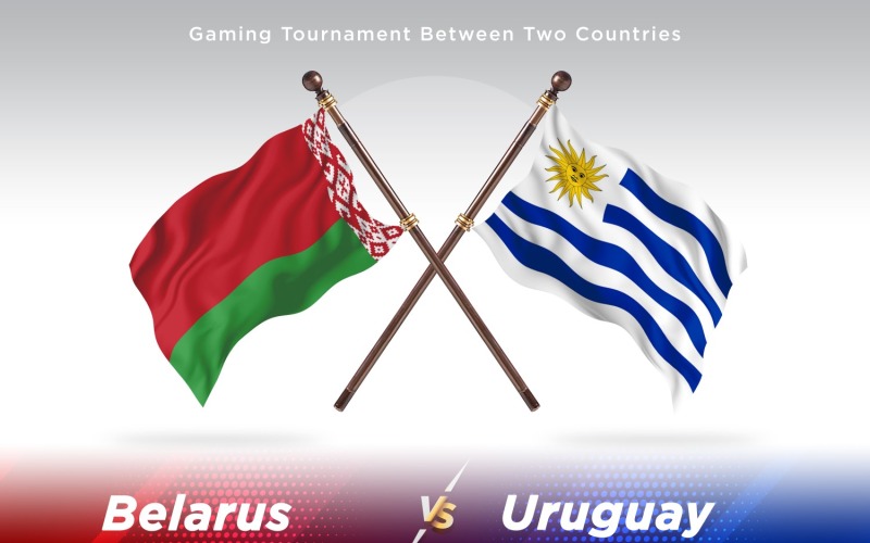 Wit-Rusland versus Uruguay Two Flags