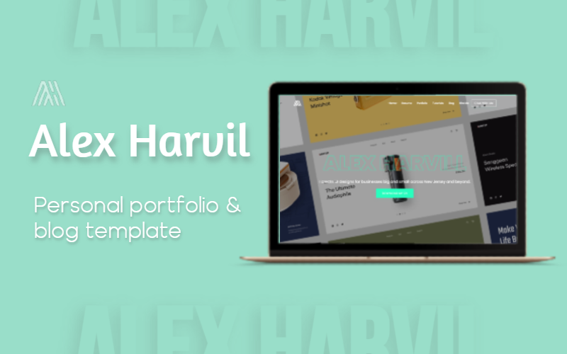 AlexHarvil - Шаблон веб-сайта для личного, портфолио, резюме и резюме