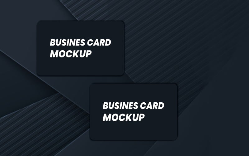 Black Business Card Mockup Template