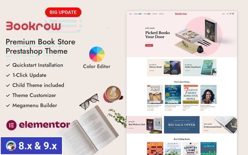 Bookrow - 图书商店 Prestashop 响应式主题