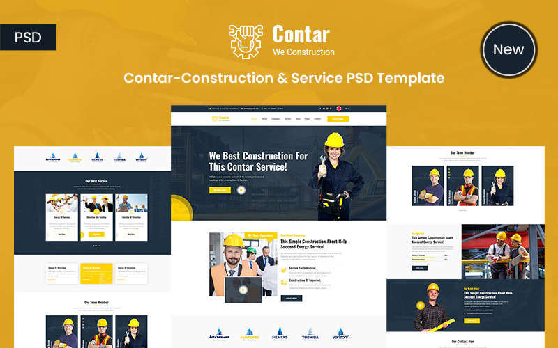 Contar-Construction & Service PSD шаблон