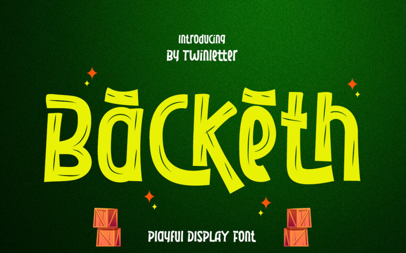 Fonte de exibição Backeth Playful