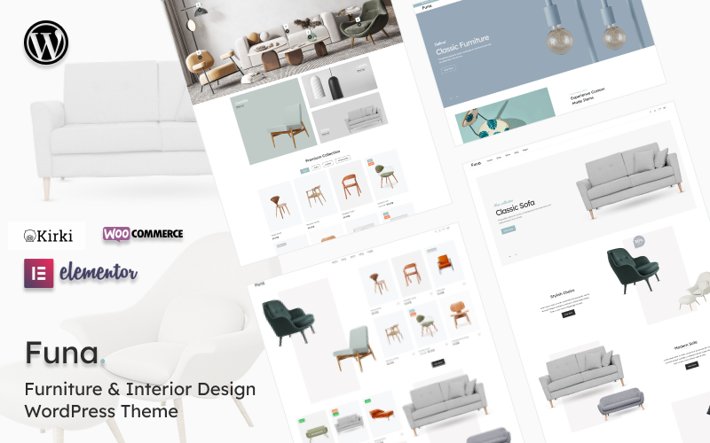 Funa - Thème Elementor WooCommerce pour meubles et design d'intérieur