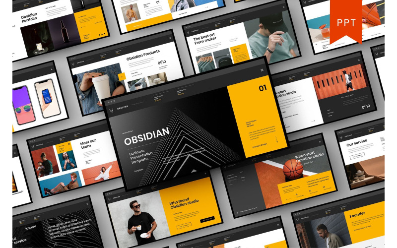 Obsidian – Business PowerPoint Template