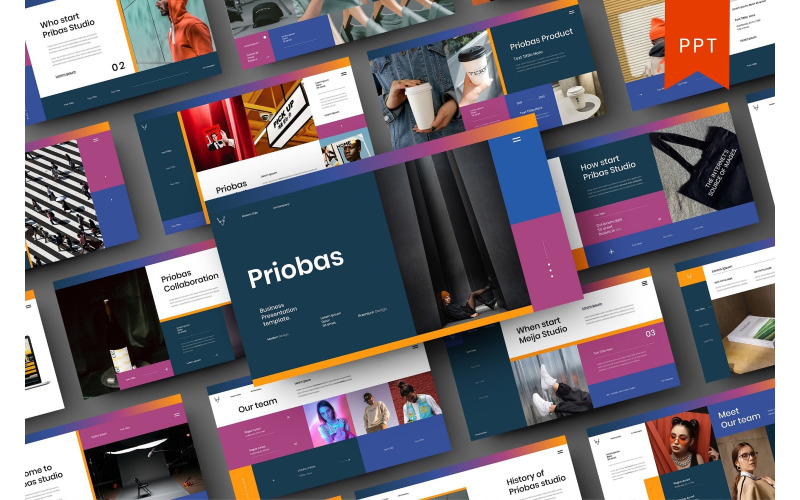 Priobas – Modèle PowerPoint d'entreprise