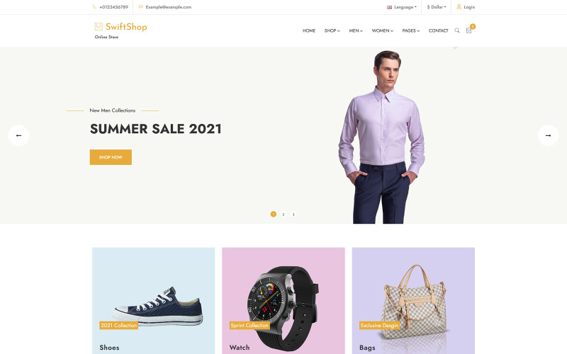 SwiftShop - eCommerce Bootstrap HTML -mall