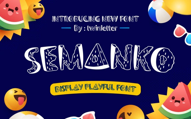 Wyświetlacz Semanko Zabawna czcionka