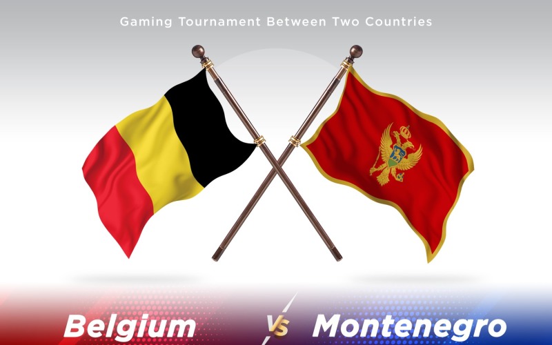 Belgie versus Černá Hora Dvě vlajky